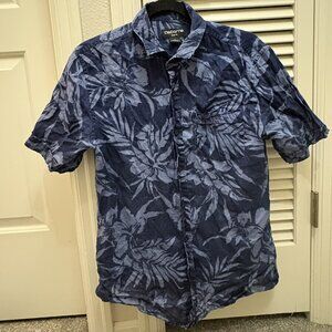 Claiborne Linen Hawaiian Shirt, Men's Small